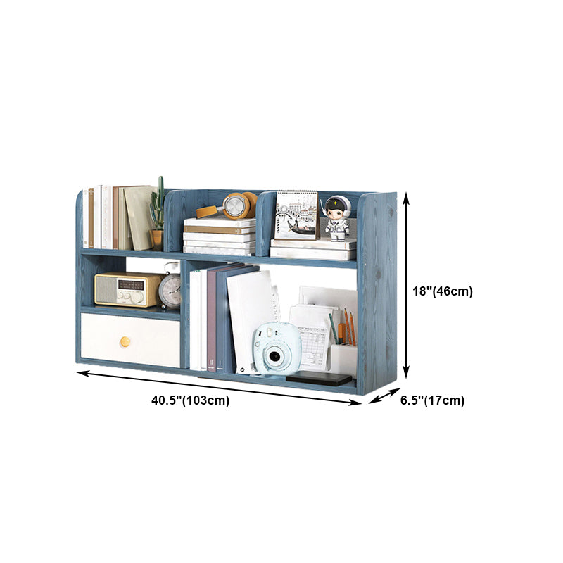Modern Style Bookshelf Open Back Wood Bookcase for Home Office