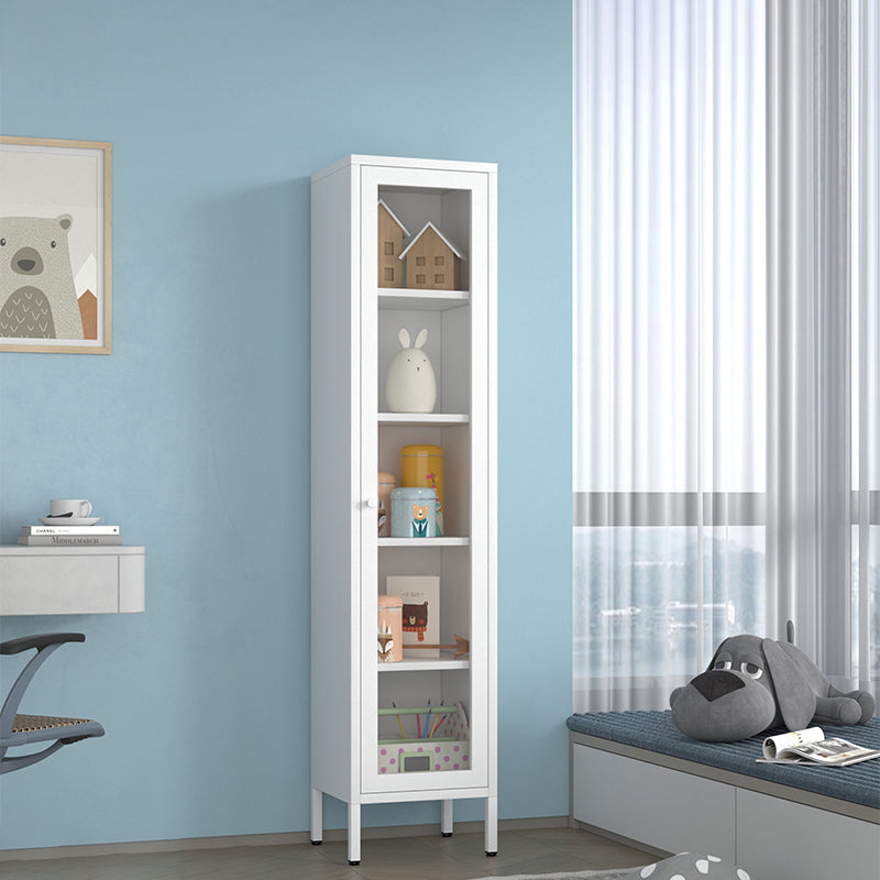 70.87"H Bookshelf Scandinavian Bookcase for Home Office with Door