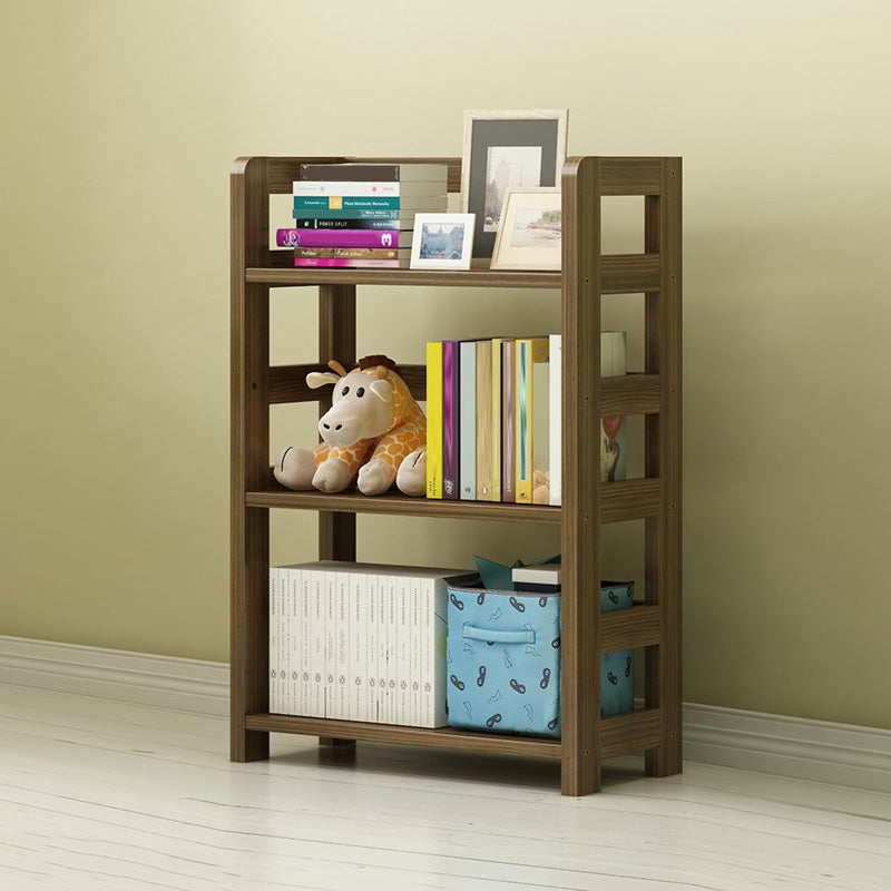 Modern Style Open Bookshelf Solid Wood Etagere Shelf Bookcase