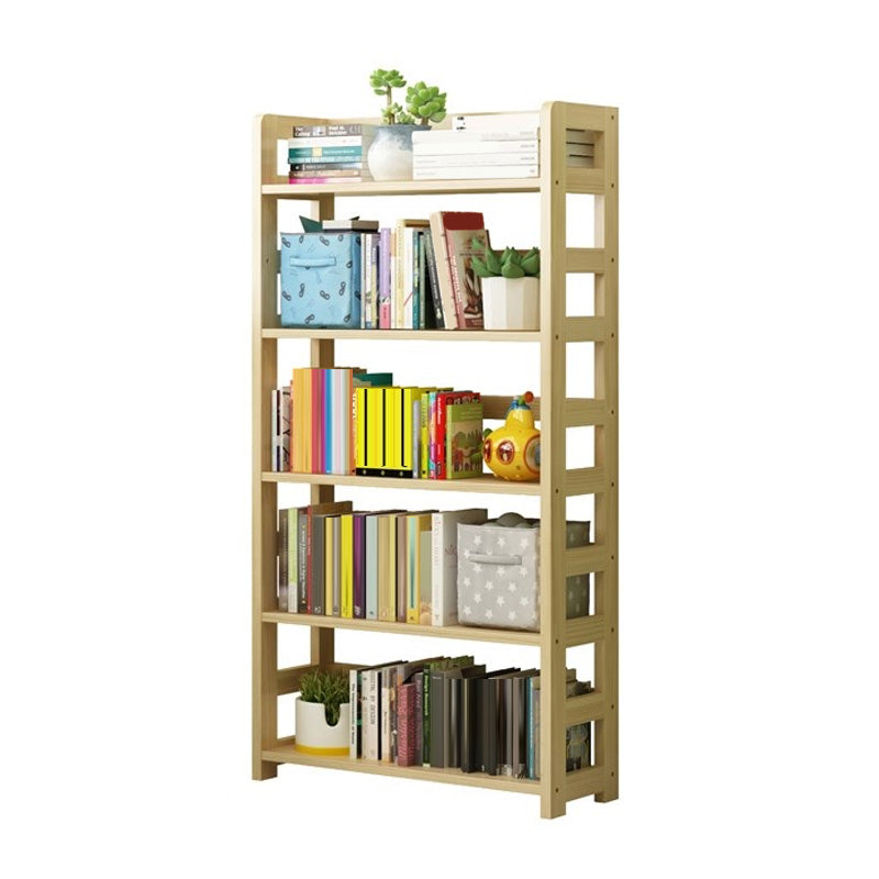 Modern Style Open Bookshelf Solid Wood Etagere Shelf Bookcase