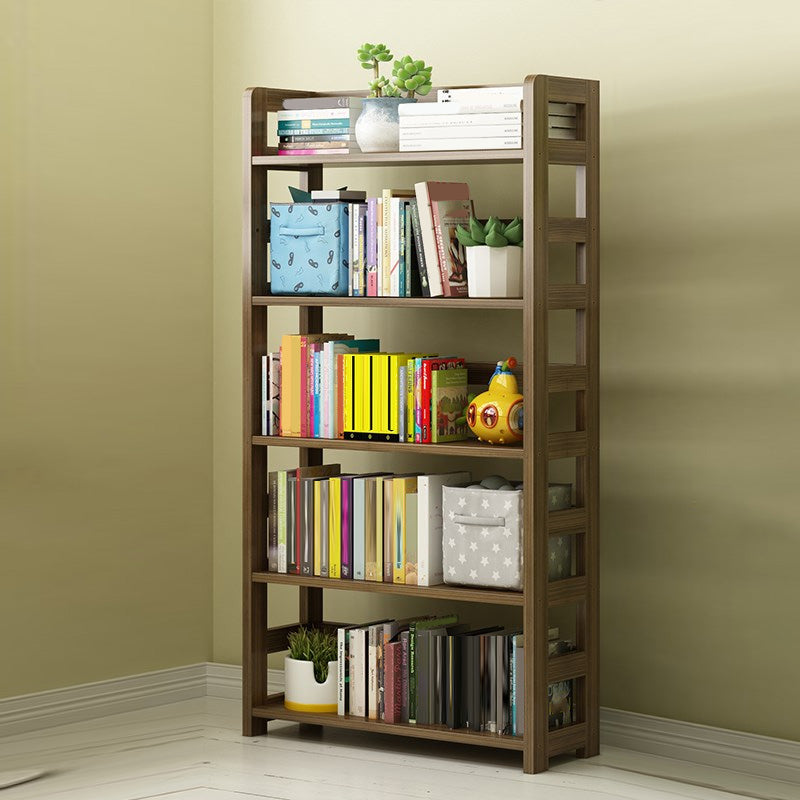 Modern Style Open Bookshelf Solid Wood Etagere Shelf Bookcase