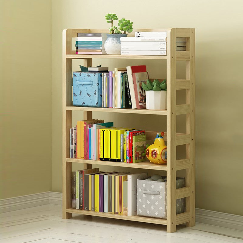 Modern Style Open Bookshelf Solid Wood Etagere Shelf Bookcase