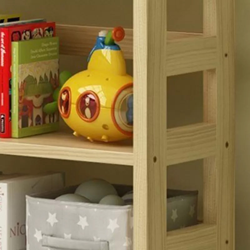 Modern Style Open Bookshelf Solid Wood Etagere Shelf Bookcase