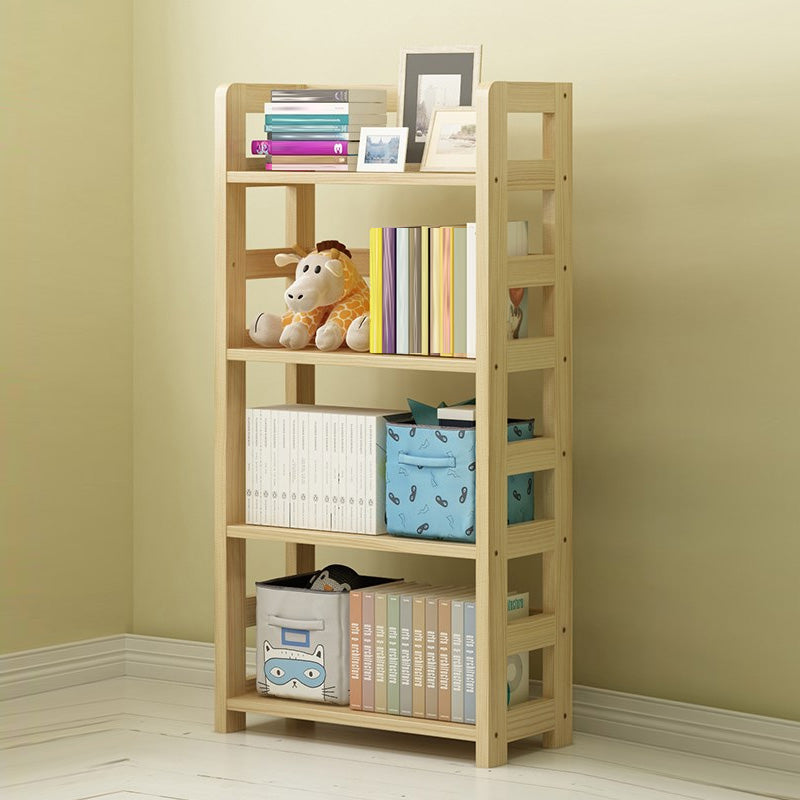 Modern Style Open Bookshelf Solid Wood Etagere Shelf Bookcase