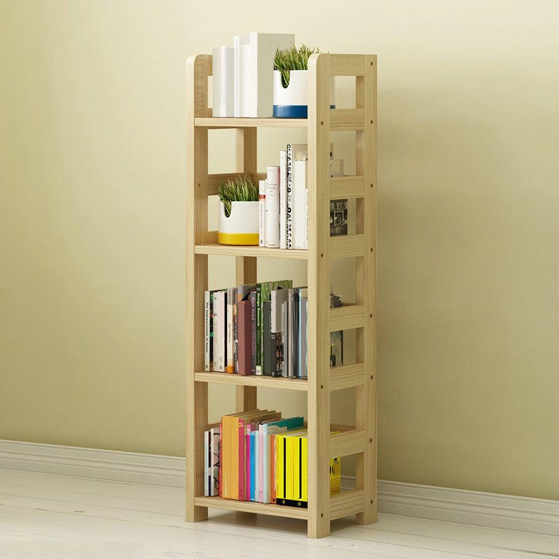 Modern Style Open Bookshelf Solid Wood Etagere Shelf Bookcase