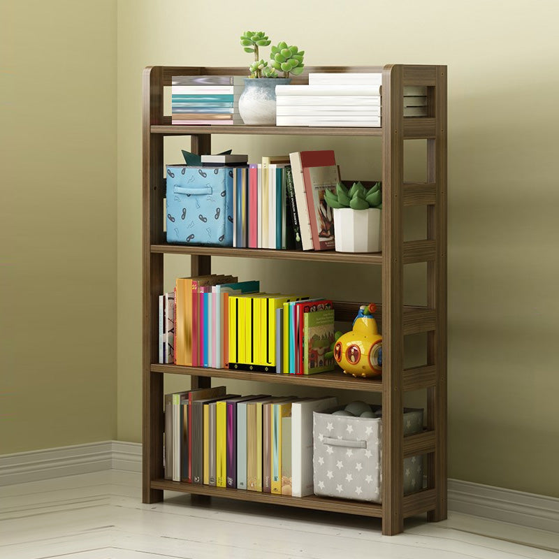Modern Style Open Bookshelf Solid Wood Etagere Shelf Bookcase