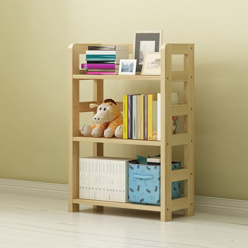 Modern Style Open Bookshelf Solid Wood Etagere Shelf Bookcase
