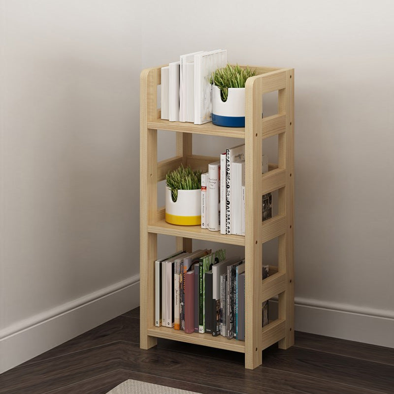 Modern Style Open Bookshelf Solid Wood Etagere Shelf Bookcase