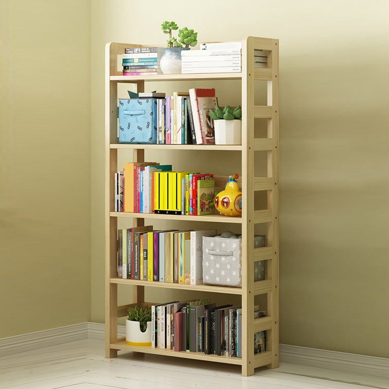 Modern Style Open Bookshelf Solid Wood Etagere Shelf Bookcase