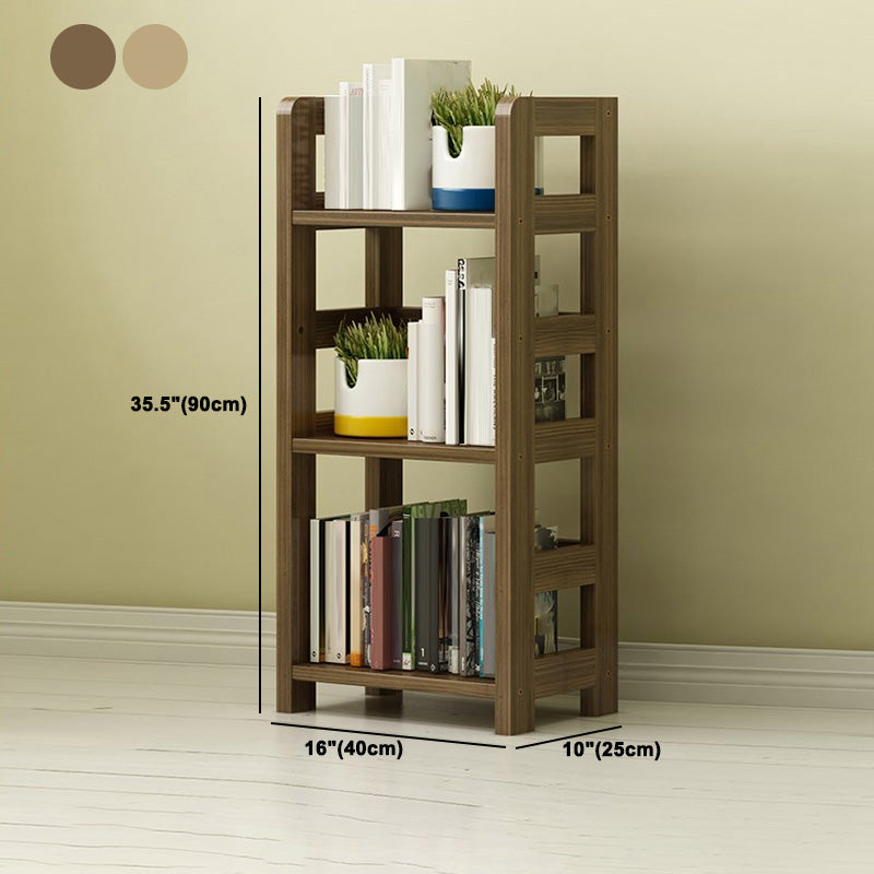 Modern Style Open Bookshelf Solid Wood Etagere Shelf Bookcase