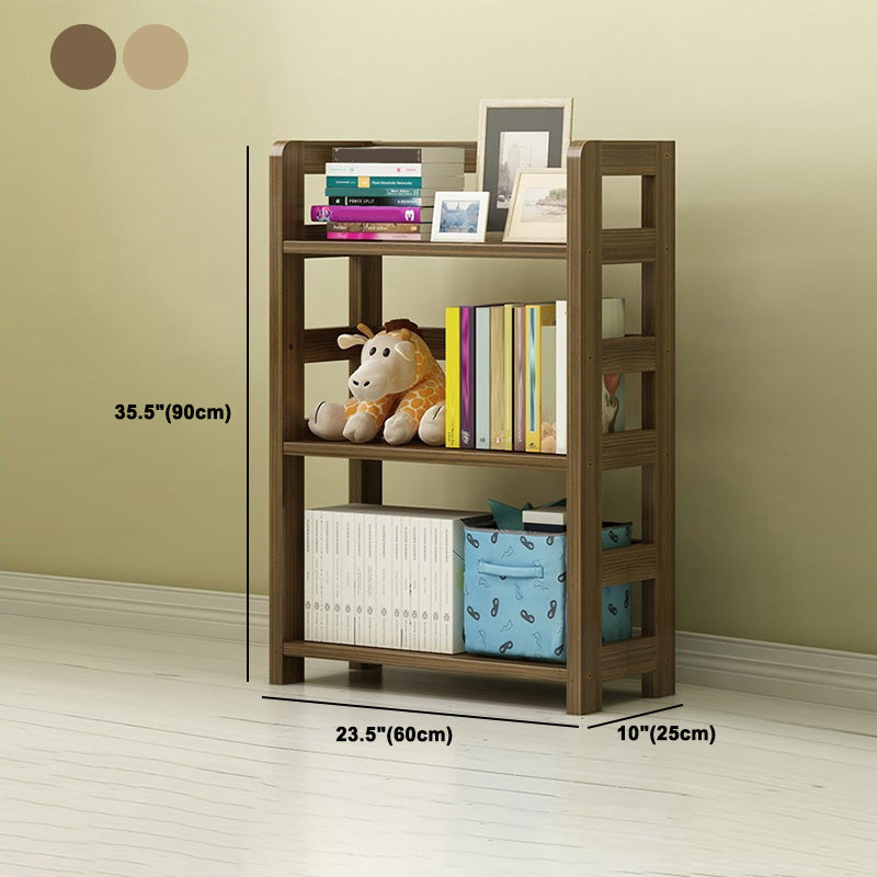 Modern Style Open Bookshelf Solid Wood Etagere Shelf Bookcase