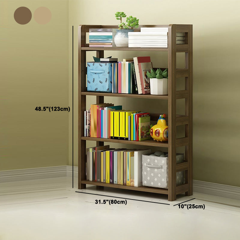 Modern Style Open Bookshelf Solid Wood Etagere Shelf Bookcase