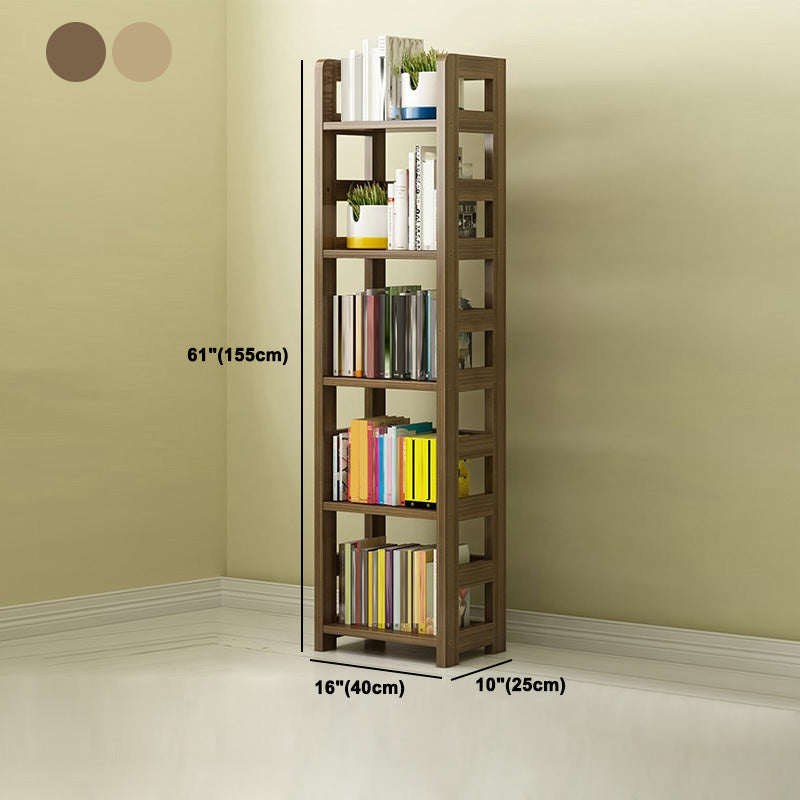 Modern Style Open Bookshelf Solid Wood Etagere Shelf Bookcase
