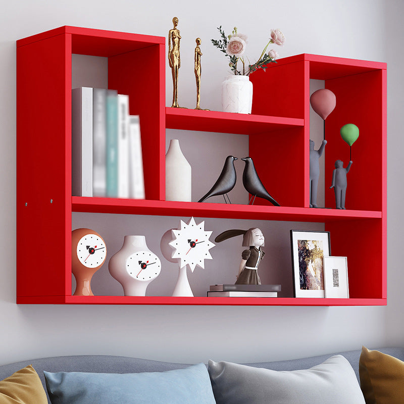 Contemporary Style Bookcase Wall Mounted Horizontal Bookshelf for Office and Home