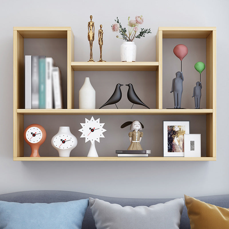 Contemporary Style Bookcase Wall Mounted Horizontal Bookshelf for Office and Home