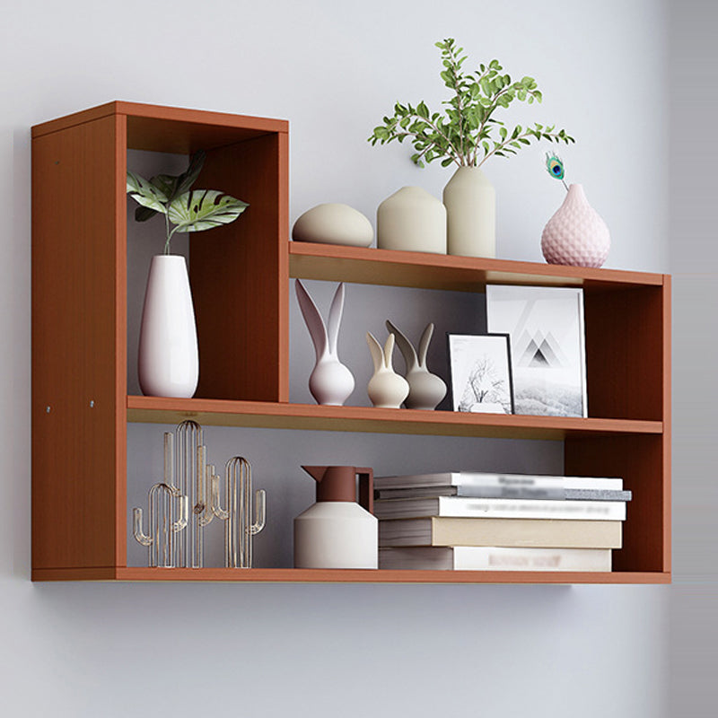 Contemporary Style Bookcase Wall Mounted Horizontal Bookshelf for Office and Home