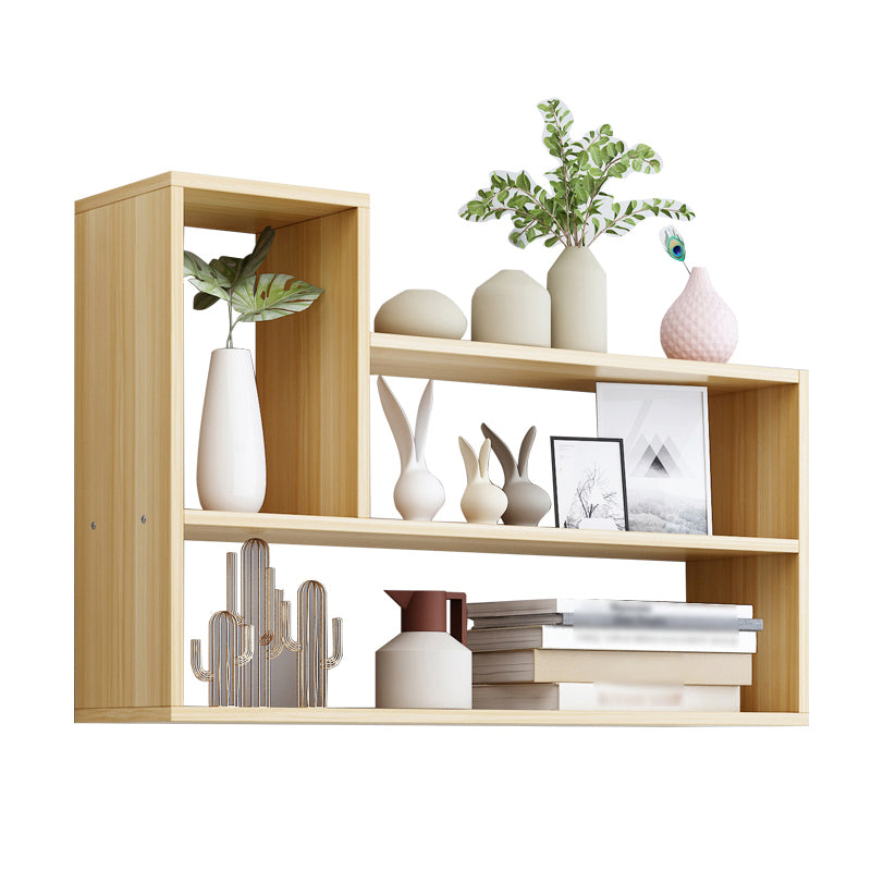 Contemporary Style Bookcase Wall Mounted Horizontal Bookshelf for Office and Home