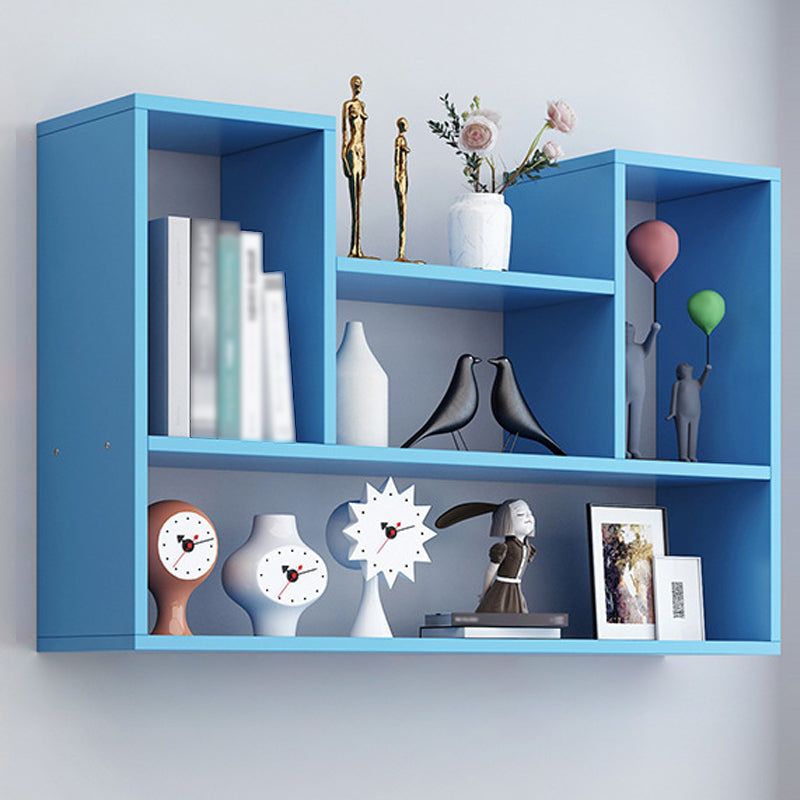 Contemporary Style Bookcase Wall Mounted Horizontal Bookshelf for Office and Home