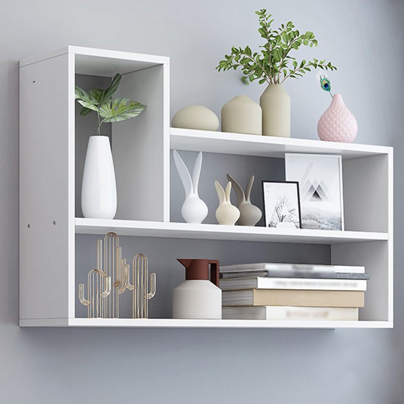 Contemporary Style Bookcase Wall Mounted Horizontal Bookshelf for Office and Home