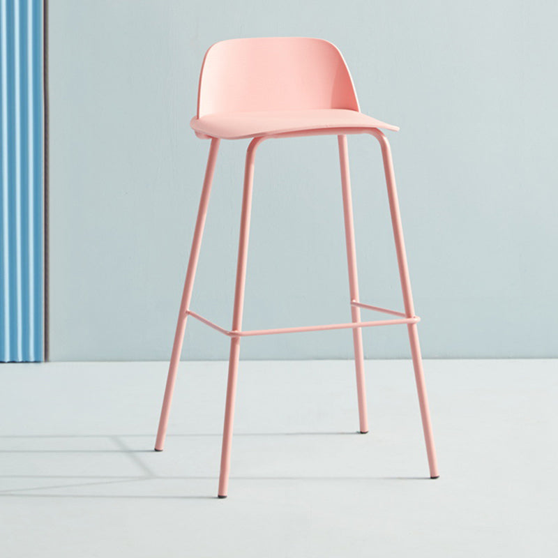 Milk Tea Shop Footrest Scandinavian Stool Matte Finish Plastic Barstool