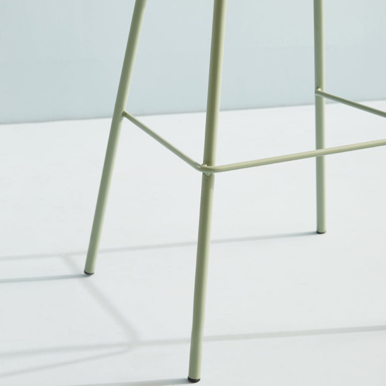 Milk Tea Shop Footrest Scandinavian Stool Matte Finish Plastic Barstool