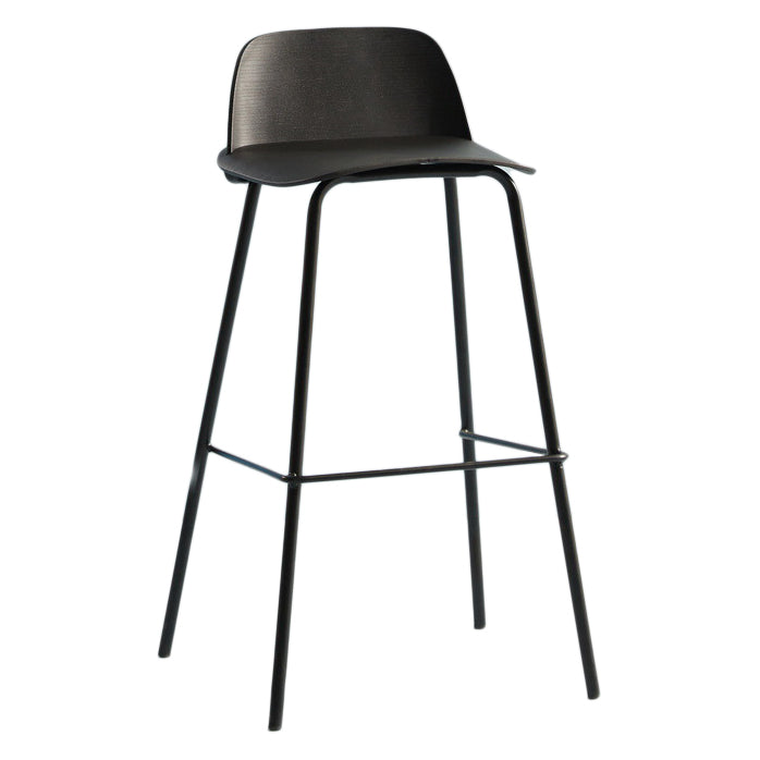 Milk Tea Shop Footrest Scandinavian Stool Matte Finish Plastic Barstool