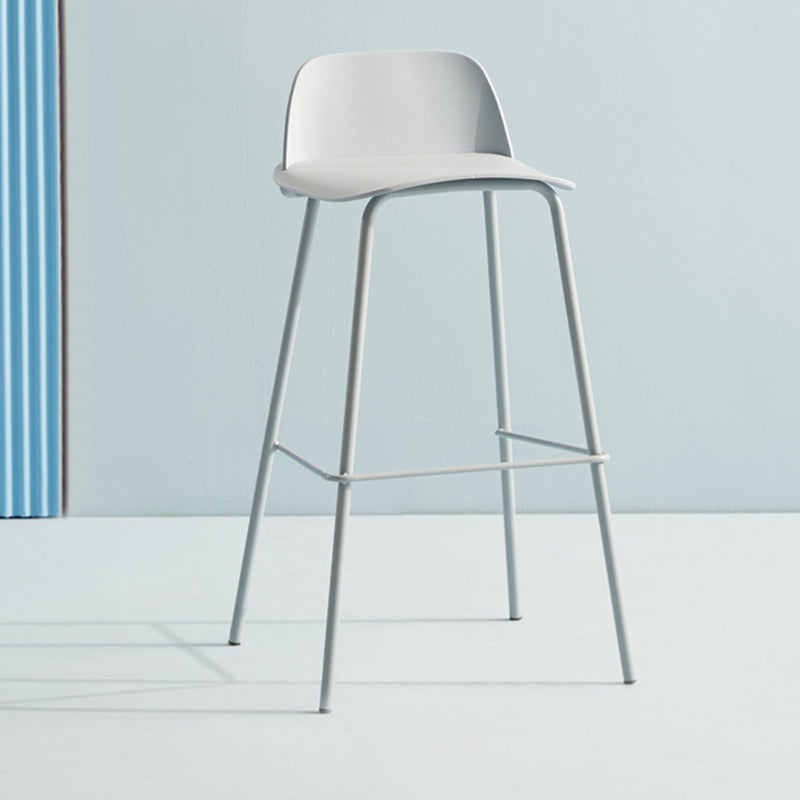 Milk Tea Shop Footrest Scandinavian Stool Matte Finish Plastic Barstool