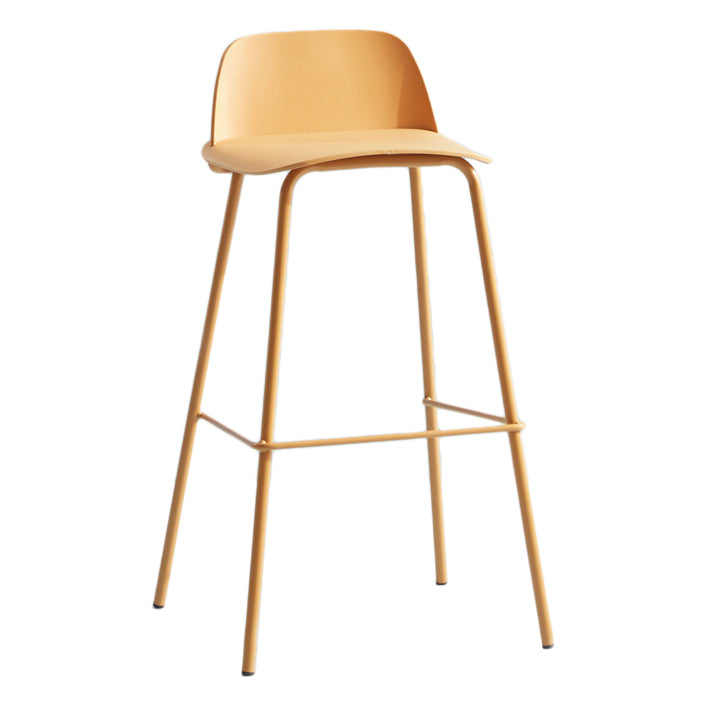 Milk Tea Shop Footrest Scandinavian Stool Matte Finish Plastic Barstool