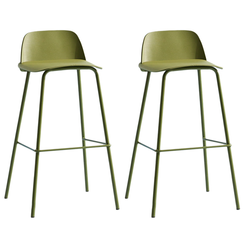 Milk Tea Shop Footrest Scandinavian Stool Matte Finish Plastic Barstool
