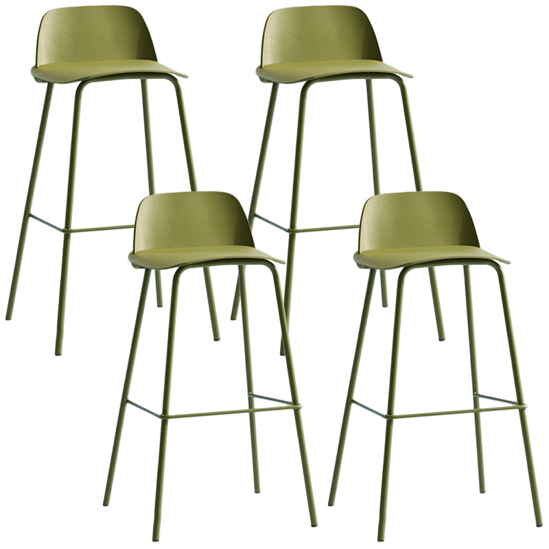 Milk Tea Shop Footrest Scandinavian Stool Matte Finish Plastic Barstool