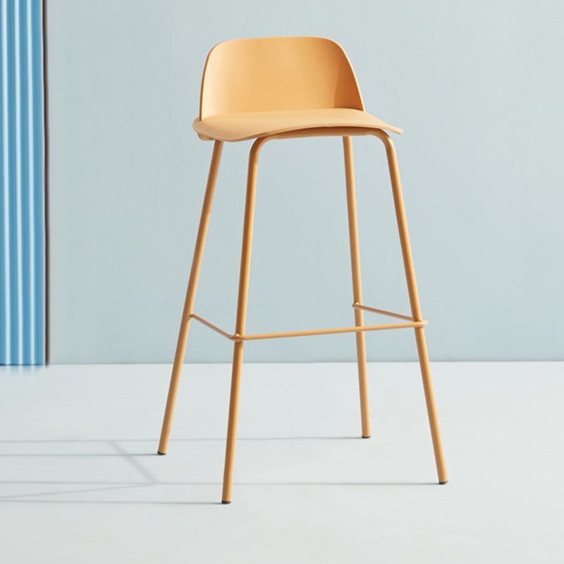 Milk Tea Shop Footrest Scandinavian Stool Matte Finish Plastic Barstool