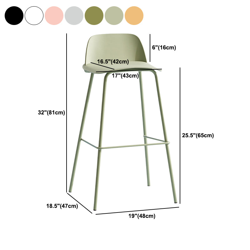 Milk Tea Shop Footrest Scandinavian Stool Matte Finish Plastic Barstool