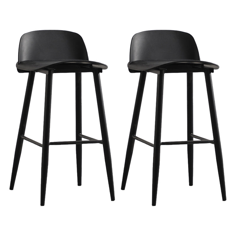 Milk Tea Shop Low Back Stool Scandinavian Matte Finish Plastic Barstool
