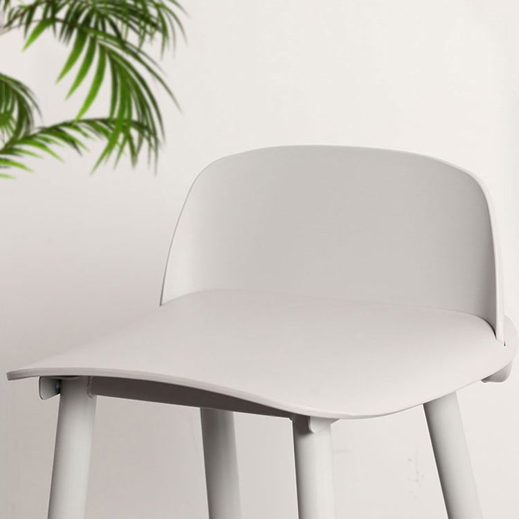 Milk Tea Shop Low Back Stool Scandinavian Matte Finish Plastic Barstool