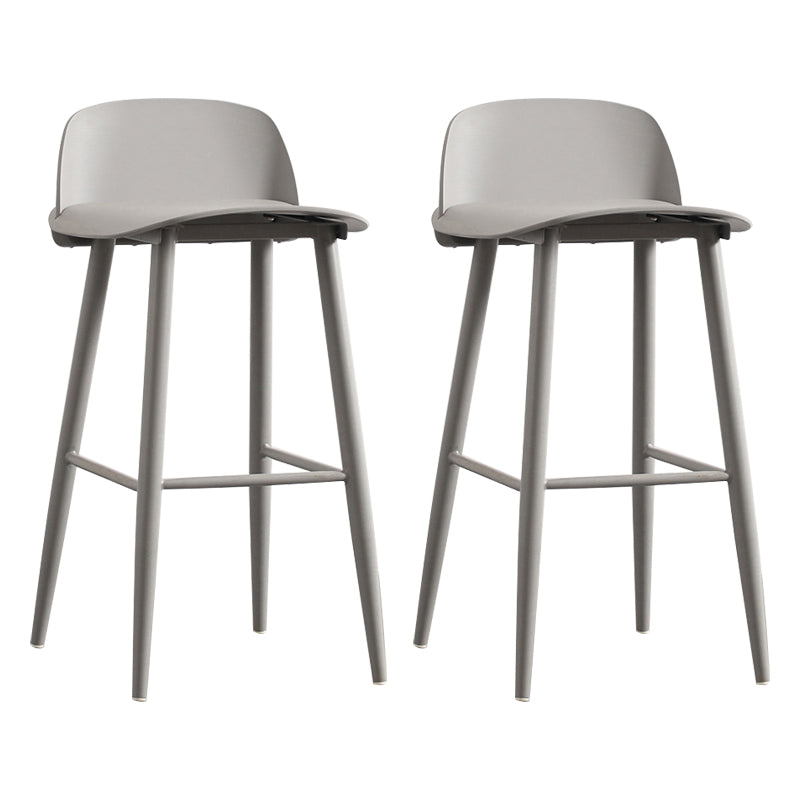 Milk Tea Shop Low Back Stool Scandinavian Matte Finish Plastic Barstool