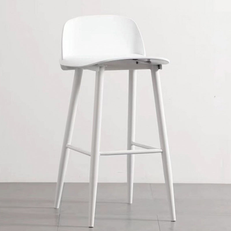 Milk Tea Shop Low Back Stool Scandinavian Matte Finish Plastic Barstool