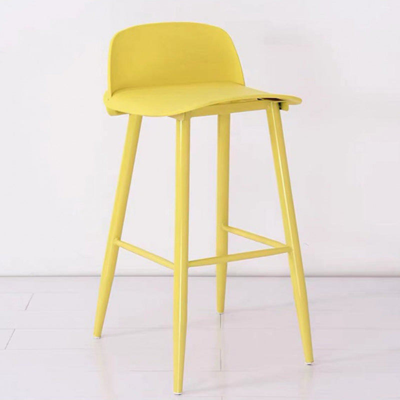 Milk Tea Shop Low Back Stool Scandinavian Matte Finish Plastic Barstool
