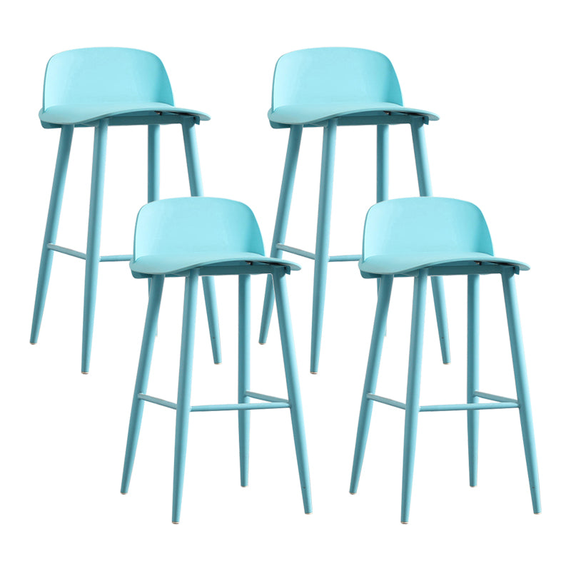Milk Tea Shop Low Back Stool Scandinavian Matte Finish Plastic Barstool