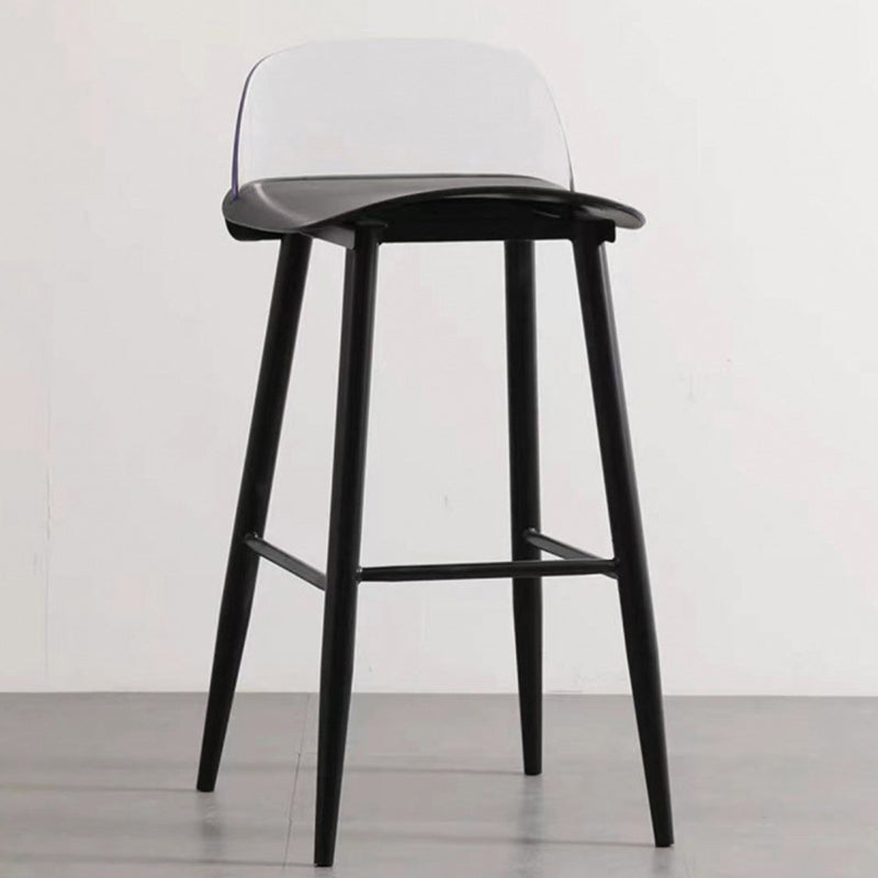 Milk Tea Shop Low Back Stool Scandinavian Matte Finish Plastic Barstool