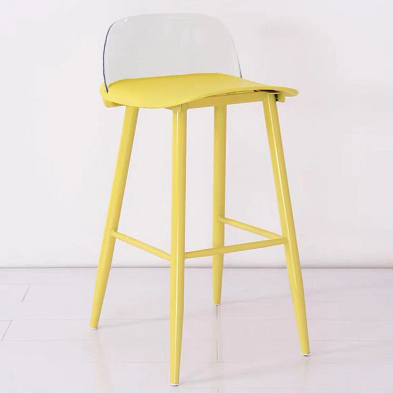 Milk Tea Shop Low Back Stool Scandinavian Matte Finish Plastic Barstool