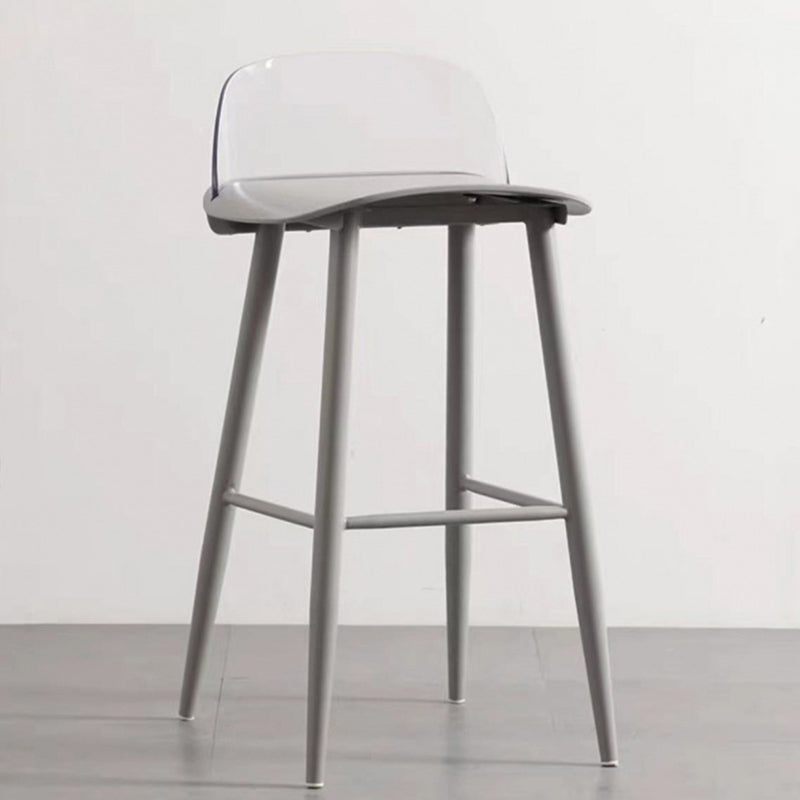 Milk Tea Shop Low Back Stool Scandinavian Matte Finish Plastic Barstool