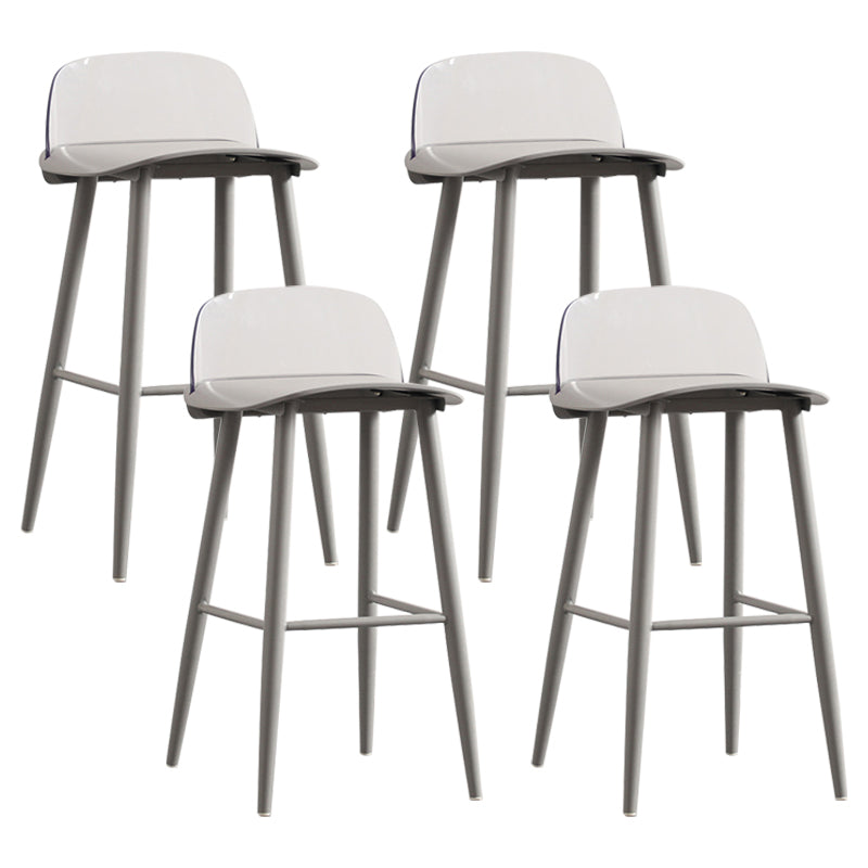 Milk Tea Shop Low Back Stool Scandinavian Matte Finish Plastic Barstool