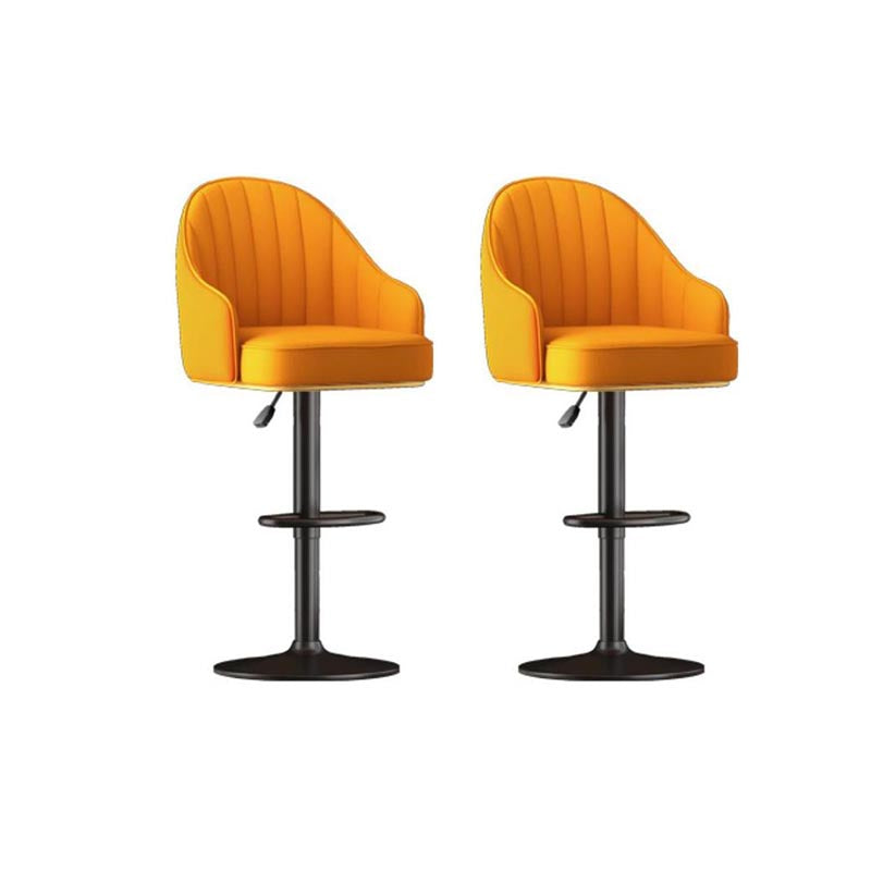 Industrial Style Metal Bar-stool PU Leather Counter Bar Stool for Kitchen