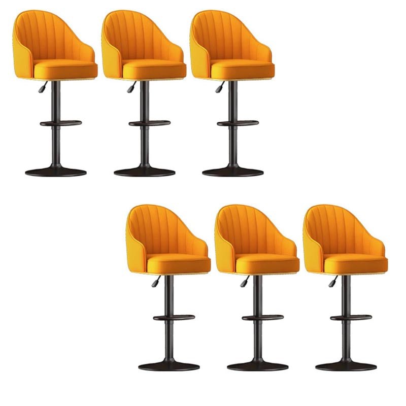 Industrial Style Metal Bar-stool PU Leather Counter Bar Stool for Kitchen