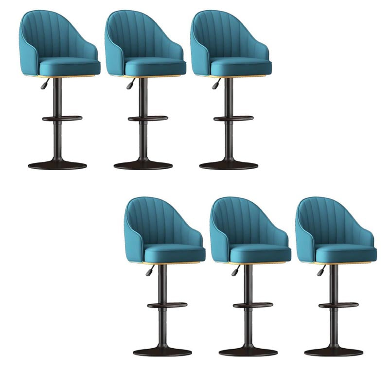 Industrial Style Metal Bar-stool PU Leather Counter Bar Stool for Kitchen