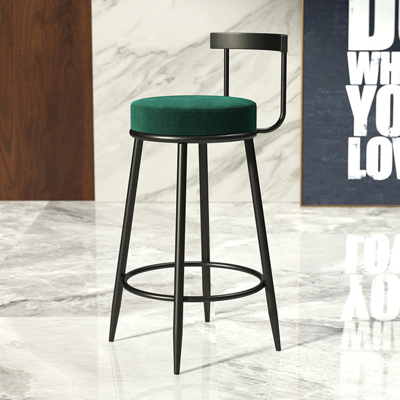 Contemporary Low Back Home Stool Matte Finish Upholstered Bar Stools