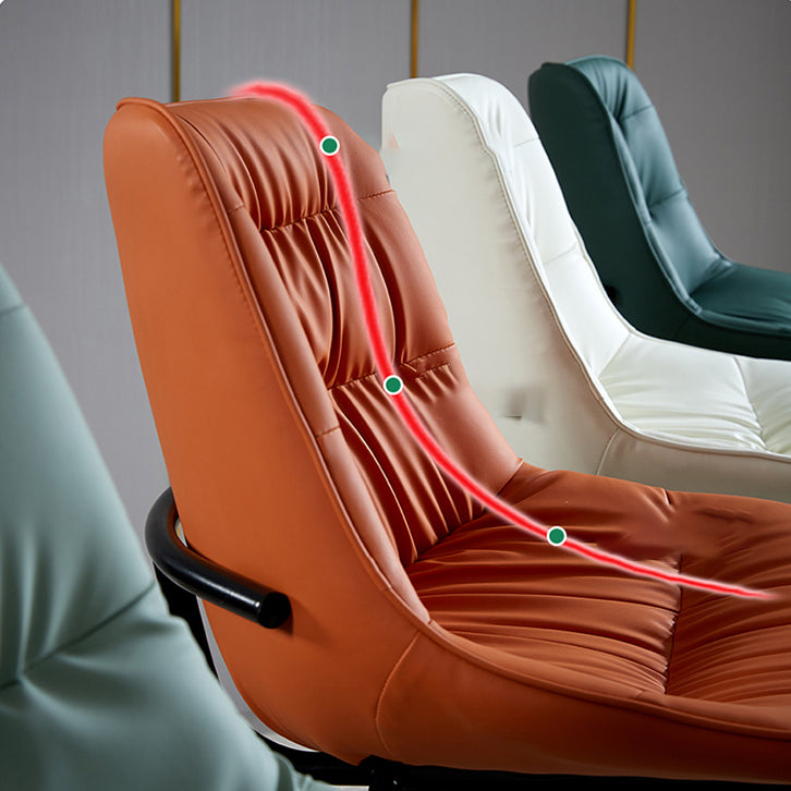 Contemporary Style Bar Stool PU Leather Counter Bar Stool with Metal Legs for Home