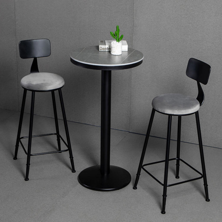 Industrial 1/2/3 Pieces Round Bar Table Set Sintered Stone Bar Table Set for Home Use