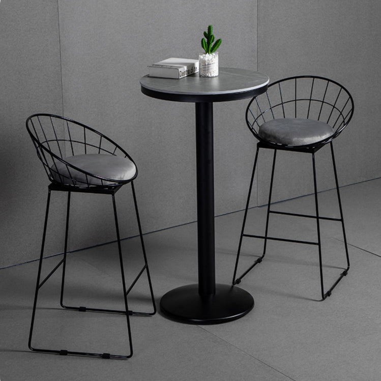 Industrial 1/2/3 Pieces Round Bar Table Set Sintered Stone Bar Table Set for Home Use