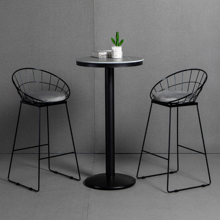 Industrial 1/2/3 Pieces Round Bar Table Set Sintered Stone Bar Table Set for Home Use